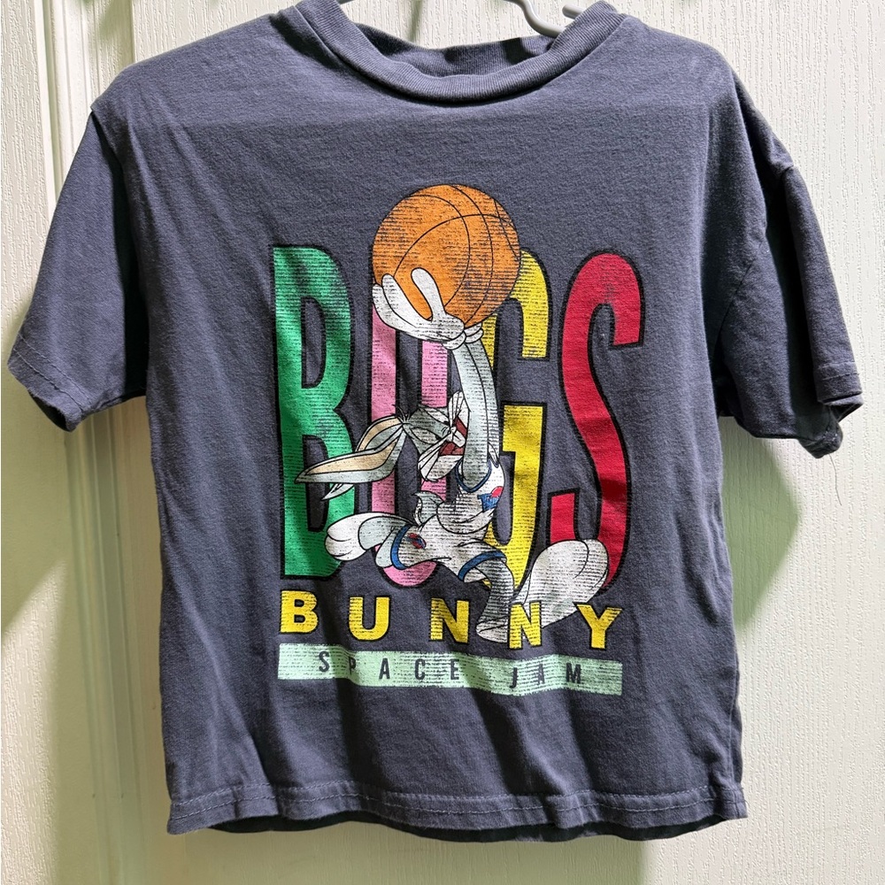 Cotton On Bugs Bunny Kids T-Shirt - Gray with Multicolor Print